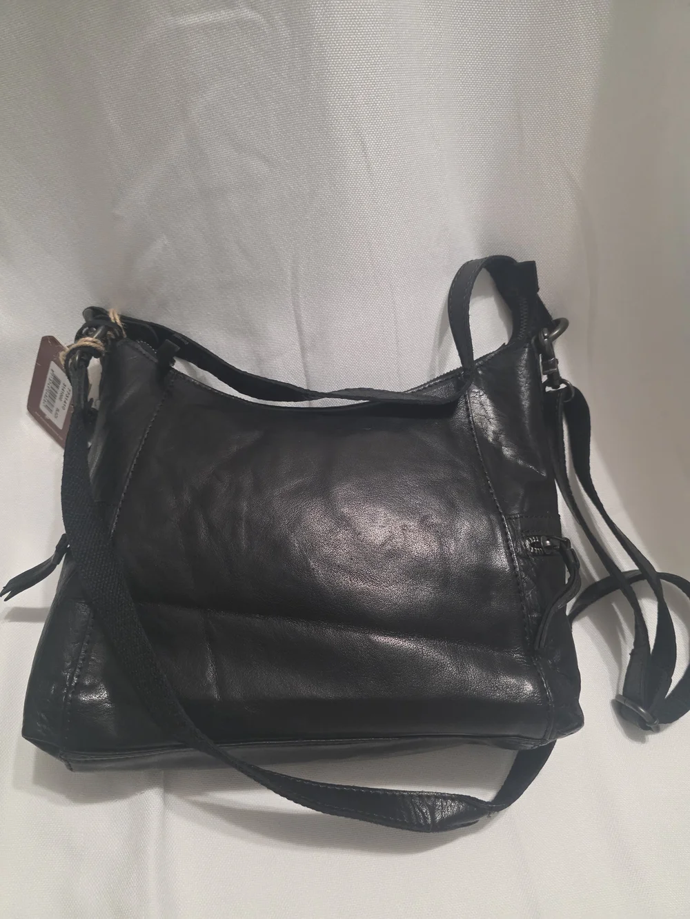 Spike & Sparraw Arkansas Leather Crossbody Bag - Black